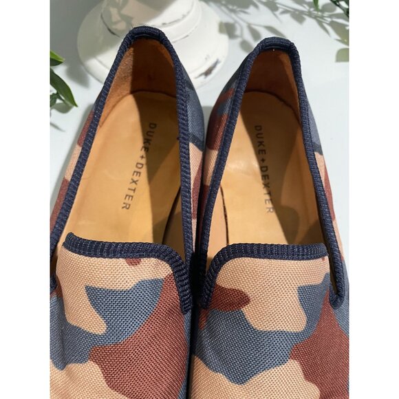 Duke Dexter Camo Loafers Size 8 Handmade In England Canvas Men’s - Picture 7 of 16